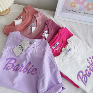 [ÁO THUN FORM RỘNG ] CHỮ BARBIE CHẤT COTON [TAC KE HOA]