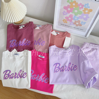 [ÁO THUN FORM RỘNG ] CHỮ BARBIE CHẤT COTON [TAC KE HOA]