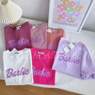 [ÁO THUN FORM RỘNG ] CHỮ BARBIE CHẤT COTON [TAC KE HOA]