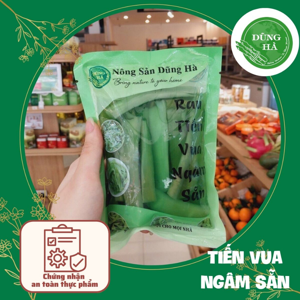 ( Mua 3 tặng 1)Rau tiến vua ngâm sẵn cắt lát hàng tươi - thơm ngon hảo hạng đóng gói 280g