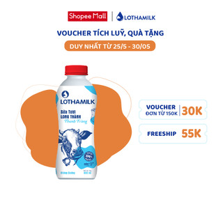 Chai sữa tươi thanh trùng không đường Lothamilk 180ml