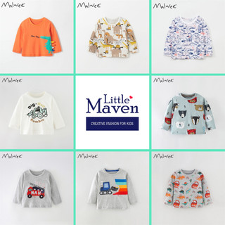 BST áo thun cotton thu đông Malwee nhiều họa tiết cho bé trai 2-7 tuổi P1 - Little Maven Chính Hãng