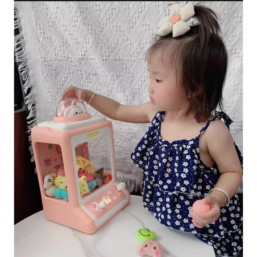 Máy gắp thú bông đồ chơi cho bé, máy gắp thú mini, tặng thú bông và bóng gắp đi kèm