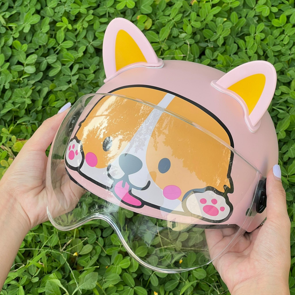 [TẶNG TAI MÈO] MŨ BẢO HIỂM DỄ THƯƠNG, CUTE LẠC LỐI – MŨ BẢO HIỂM NỬA ĐẦU CAO CẤP