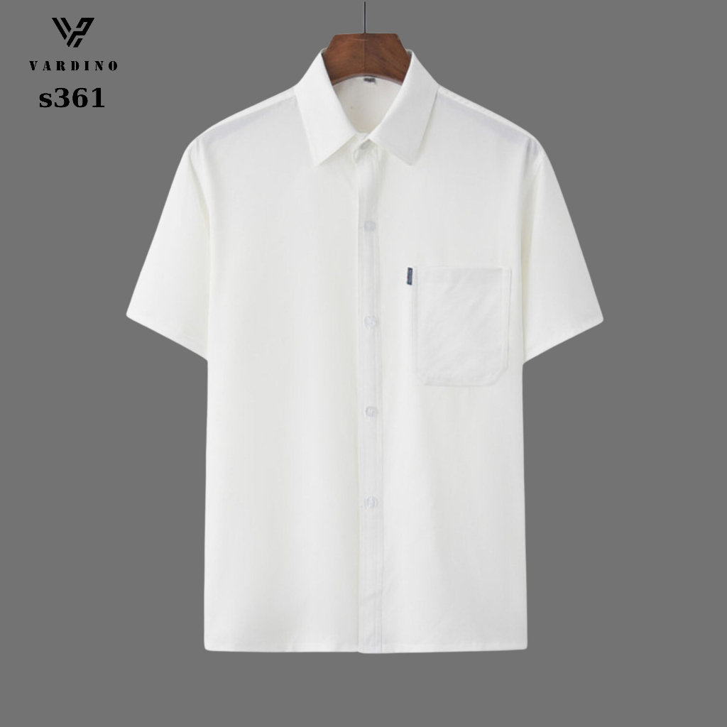 Áo sơ mi nam trung niên Vardino vạt bằng chất liệu cotton mịn s360 s361 s362 s363