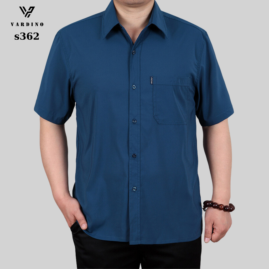 Áo sơ mi nam trung niên Vardino vạt bằng chất liệu cotton mịn s360 s361 s362 s363