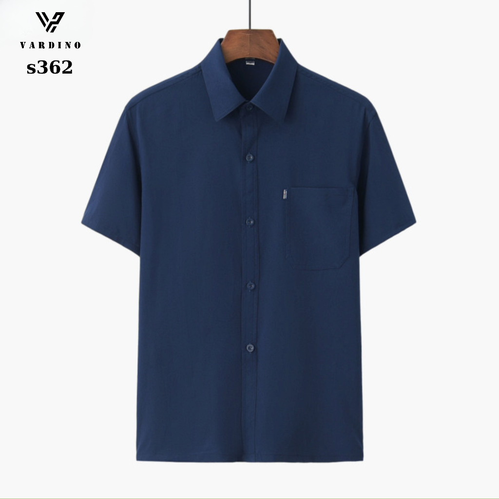 Áo sơ mi nam trung niên Vardino vạt bằng chất liệu cotton mịn s360 s361 s362 s363
