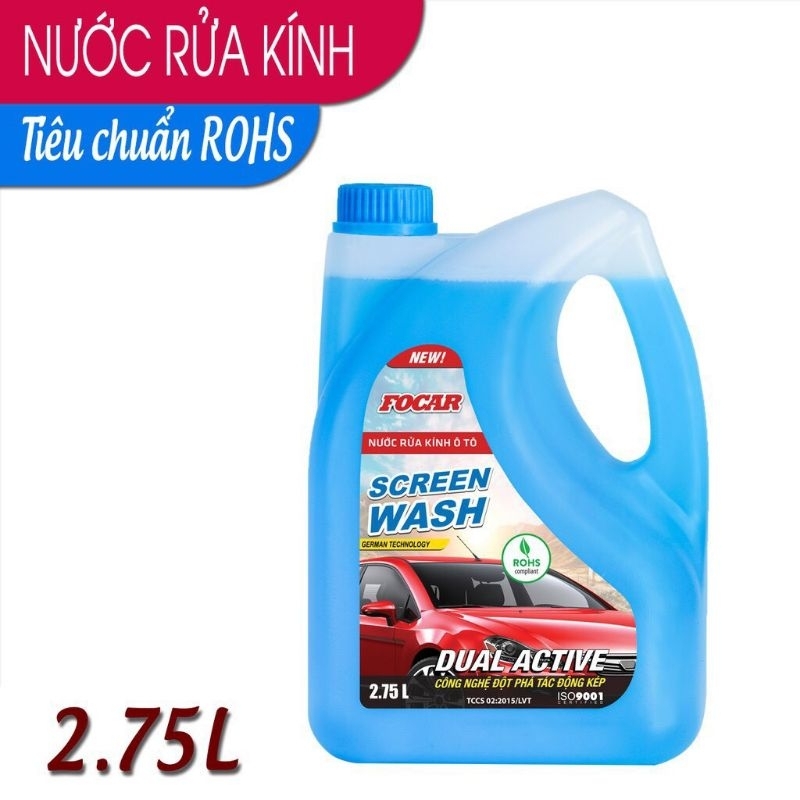 Nước rửa kính ô tô Focar Screen wash can 2,75L Công nghệ Đức ( ship hỏa tốc)