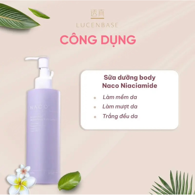 Sữa dưỡng thể body Naco Niaciamide 250g