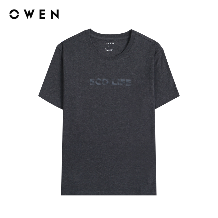 OWEN - Áo thun ngắn tay Nam Owen Body Fit màu Xám chất liệu COTTON MODAL - TSN232724