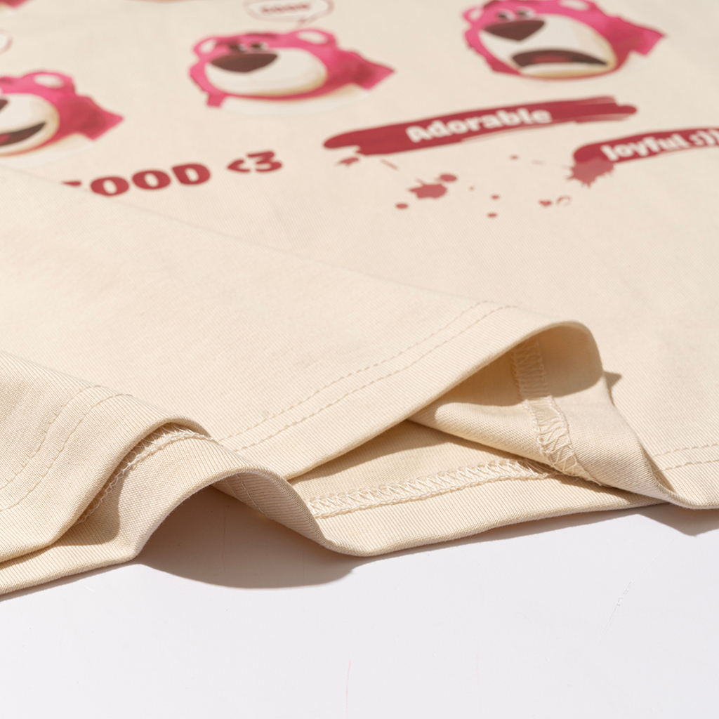 Áo Thun Local Brand THE GOOD "Lotso Strawberry Bear" In Hình Gấu Hồng Cute, Áo Phông Form Rộng Nam Nữ