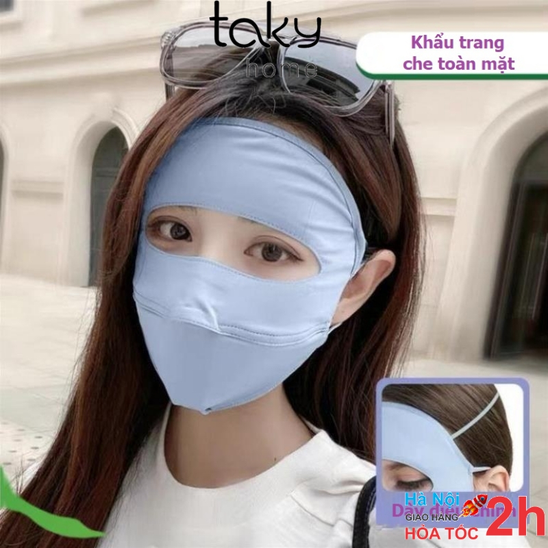 Khẩu Trang Toàn Mặt Chống 98% Tia UV, Khẩu Trang Ninjia Hai Lớp Chống Nắng UPF 50+ Ngăn Ngừa Bụi Mịn TakyHome 7887