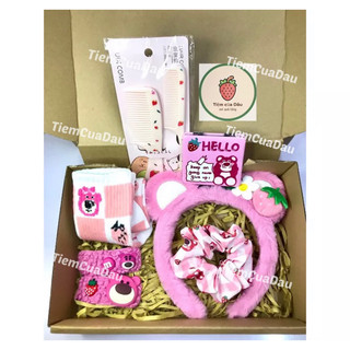 Set Quà Tặng Gấu Dâu Phụ Kiện Đáng Yêu