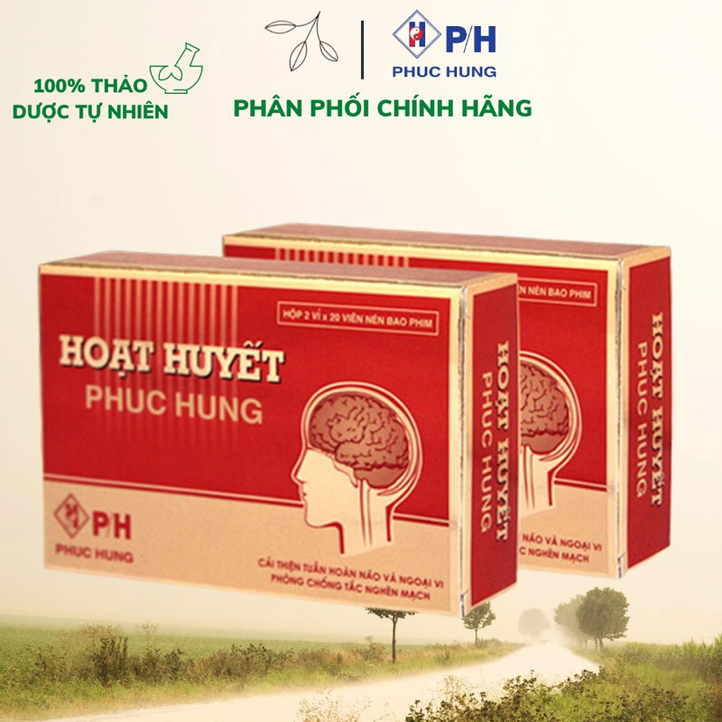 Hoạt huyết Phúc Hưng| Hộp 40/100 viên| Tăng Cường Lưu Thông Máu, Cải Thiện Tuần Hoàn Não Và Ngoại Vi