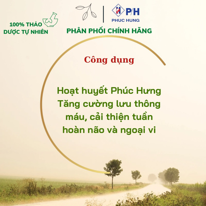 Hoạt huyết Phúc Hưng| Hộp 40/100 viên| Tăng Cường Lưu Thông Máu, Cải Thiện Tuần Hoàn Não Và Ngoại Vi