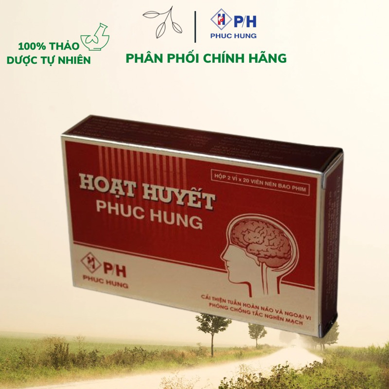 Hoạt huyết Phúc Hưng| Hộp 40/100 viên| Tăng Cường Lưu Thông Máu, Cải Thiện Tuần Hoàn Não Và Ngoại Vi