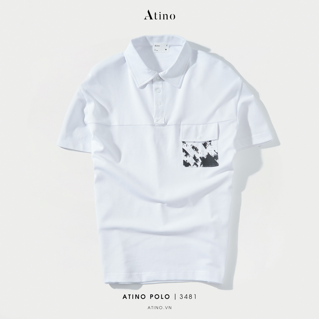 Áo Polo Nam Phối Vải ATINO Chất Liệu Cotton Cao Cấp Thoáng Mát Form Regular PL3.3481