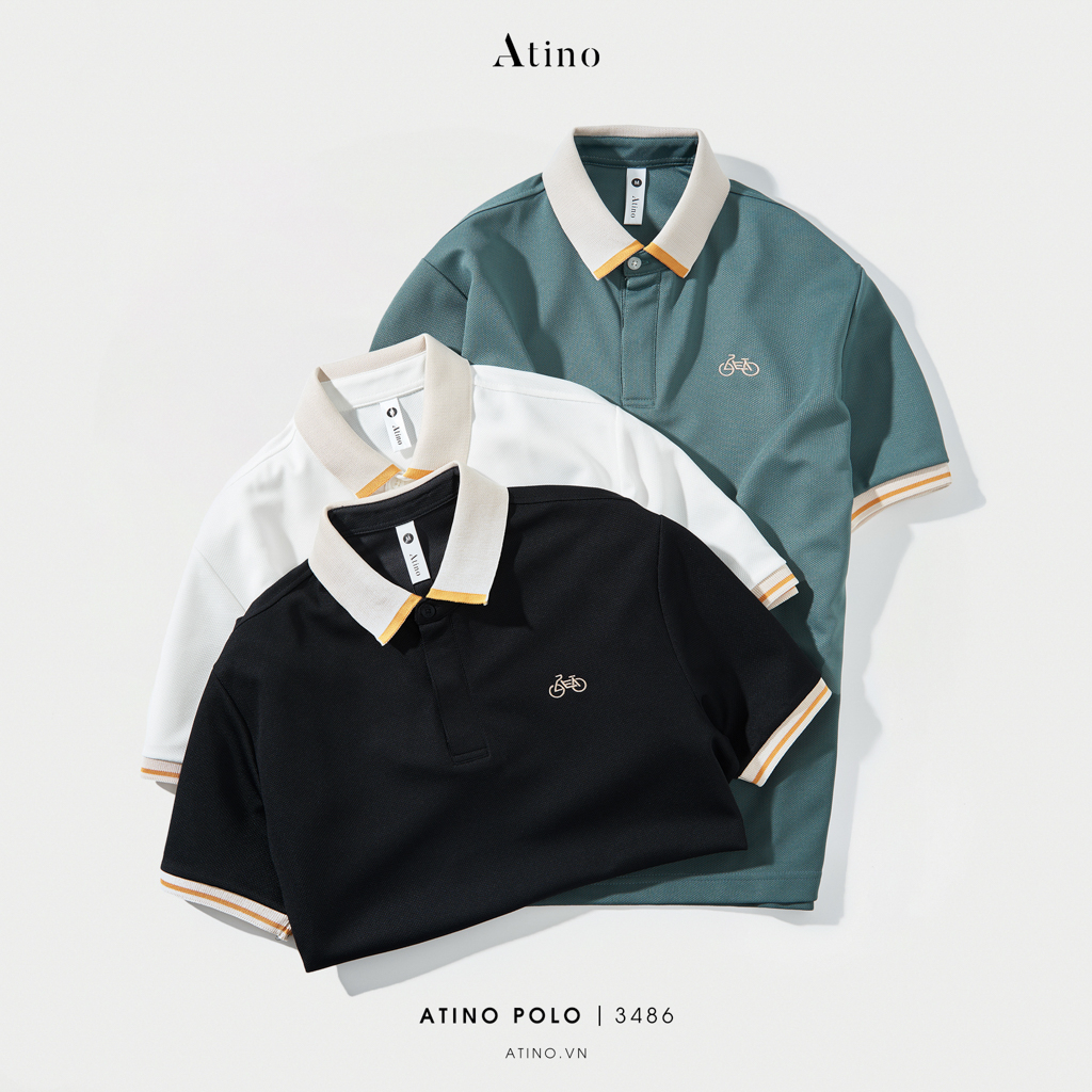 Áo Polo Nam Họa Tiết ATINO vải cá sấu Cotton cao cấp trẻ trung chuẩn form PL3.3486