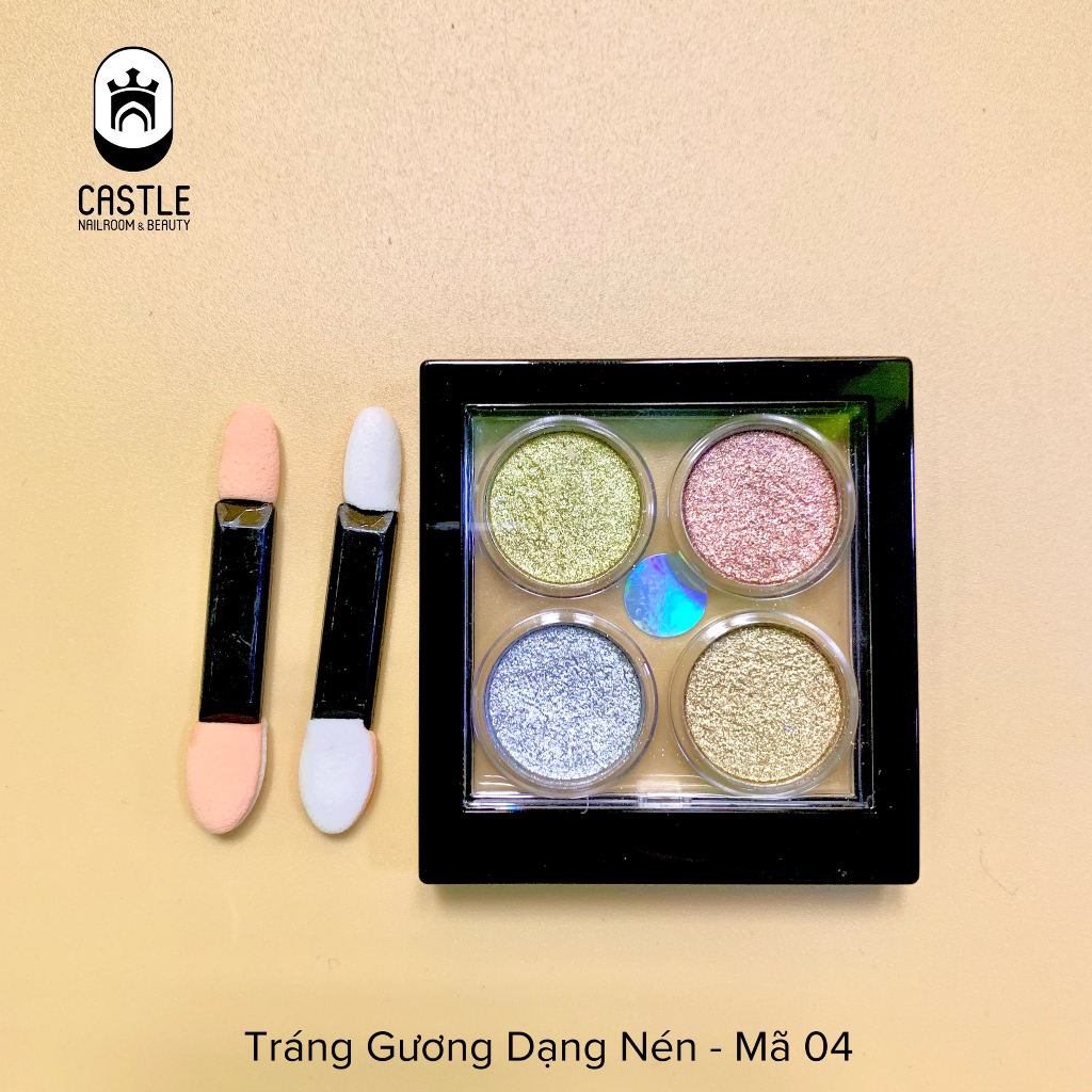 Tráng Gương Dạng Nén 4 Ngăn - Dụng Cụ Nail