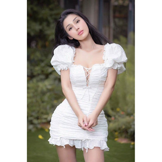 Đầm Body Xô Nhún Lai Bèo Thời Trang Nữ