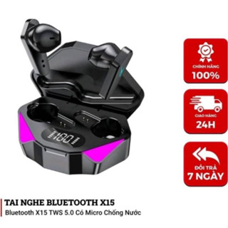 Tai Nghe Bluetooth X15 TWS 5.0 Có Micro Không Dây Nghe Gọi Cảm Ứng Điều Khiển Vân Tay Âm Thanh HIFI Chống Nước