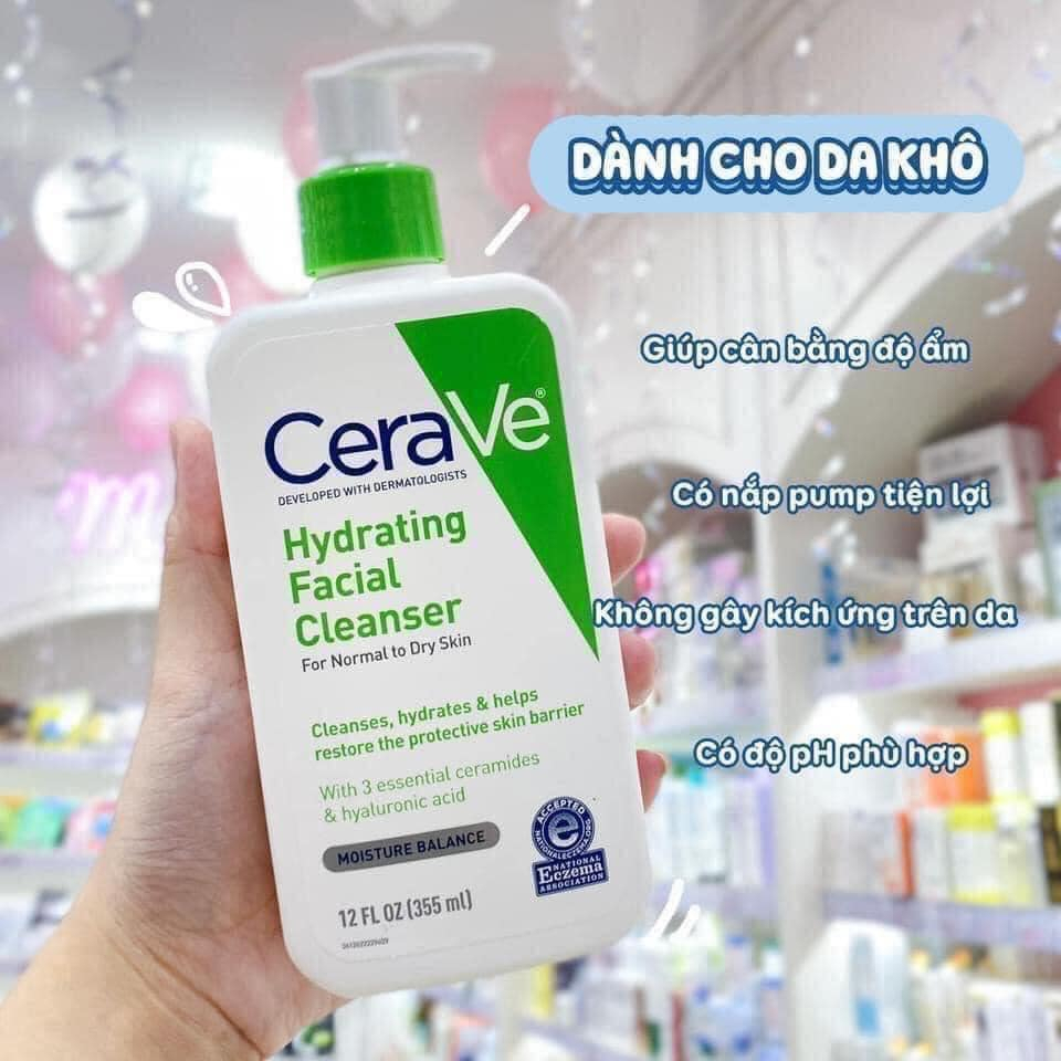 Sữa rửa mặt CERAVE sạch sâu cho da dầu, da dầu mụn, da nhạy cảm dung tích 236ml