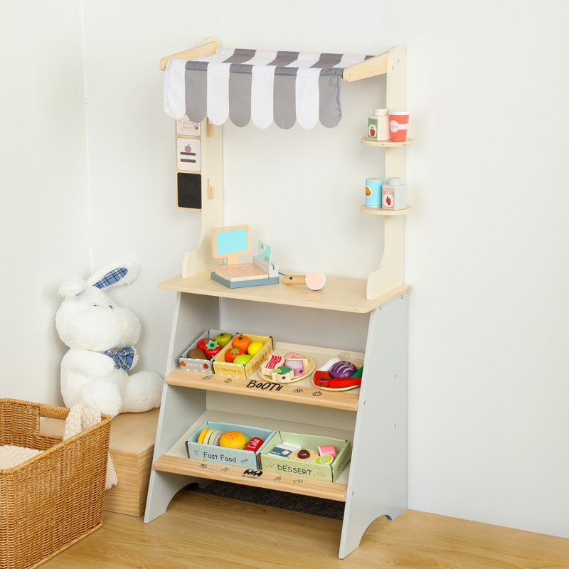 Đồ chơi Quầy bán hàng, Quầy siêu thị bằng gỗ cao 92cm-Biko shop