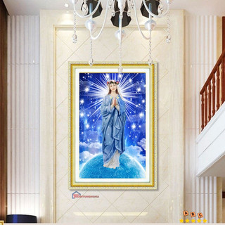 Tranh đính đá đức mẹ 75cm x 53cm