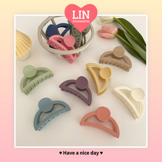 Kẹp Tóc Kẹp Càng Cua LIN Nhựa Nhám Phong Cách Hàn Quốc
