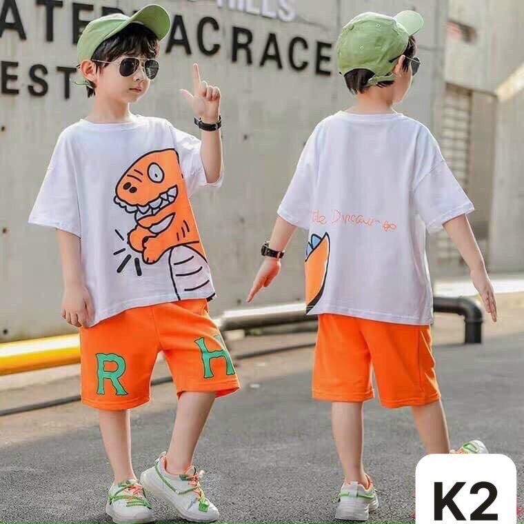 Bộ quần áo bé trai,set thun cotton cộc tay, cân nặng 15kg-49kg