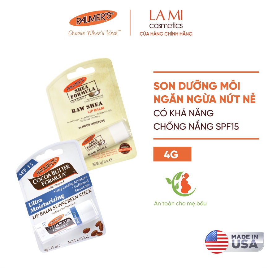 [31/03/24] Son dưỡng môi Palmer's ngăn ngừa khô, nứt nẻ SPF15 4g