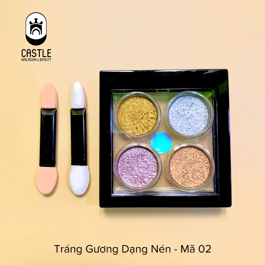 Tráng Gương Dạng Nén 4 Ngăn - Dụng Cụ Nail