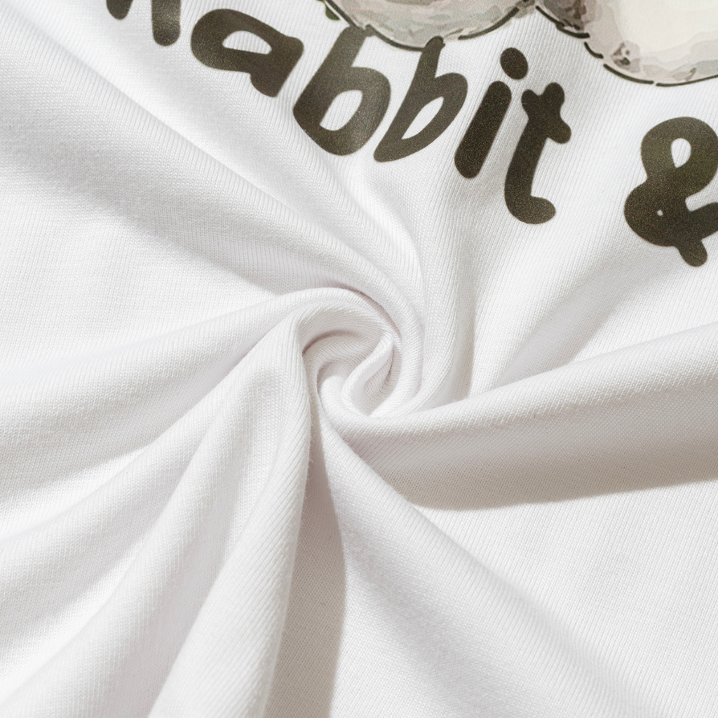 Áo Phông Nữ THE GOOD "Rabbit & Tulip" Form Oversize, Áo Thun Họa Tiết Hoa Chất Liệu Cotton Co Giãn