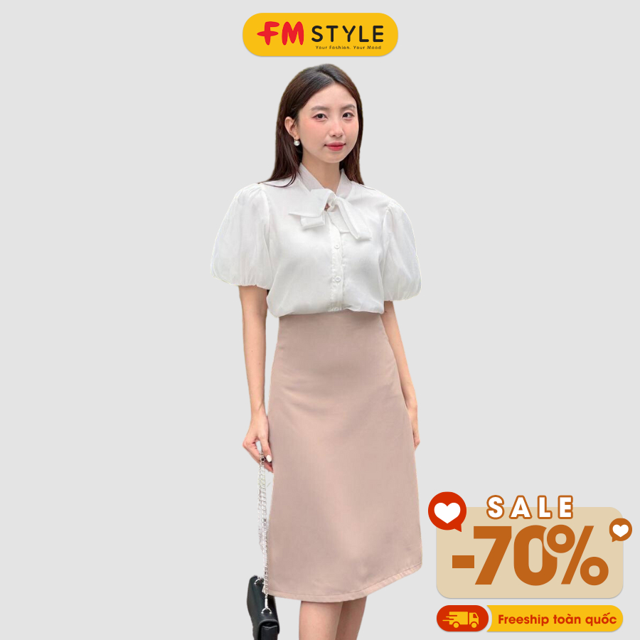 Chân váy Midi dáng dài FMSTYLE dáng suông thiết kế phong cách công cở Hàn quốc 23031351