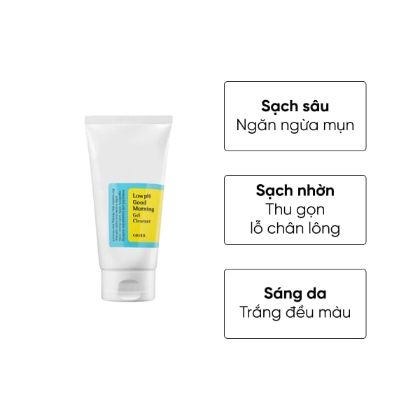 Sữa Rửa Mặt COSRX 150ml Chiết Xuất Trà Xanh pH Thấp, Gel Rửa Mặt Low pH Good Morning Gel Cleanser