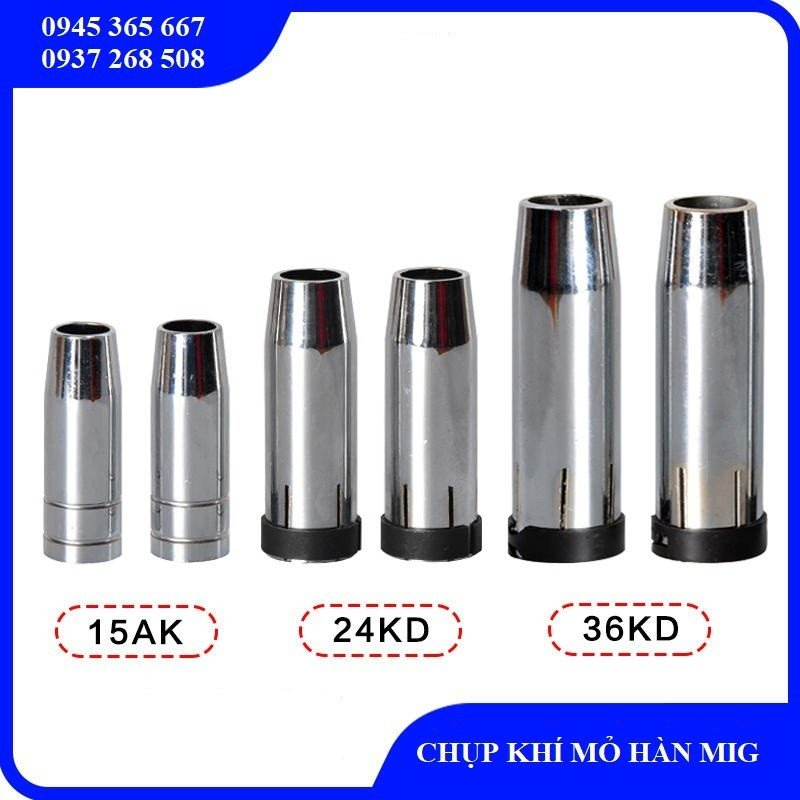 Chụp khí mỏ hàn mig 14AK 15AK 24KD 25AK 200 36KD 501D 350A 500A BLACKWOLF  Phụ kiện máy hàn mig  Linh kiện má