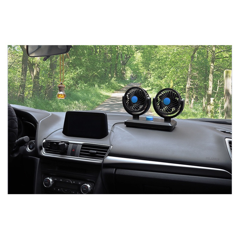 Quạt đơn và đôi xoay 360 độ giá rẻ, gió mạnh dành cho các loại xe ô tô, xe tải, quạt 5v/12v/24v