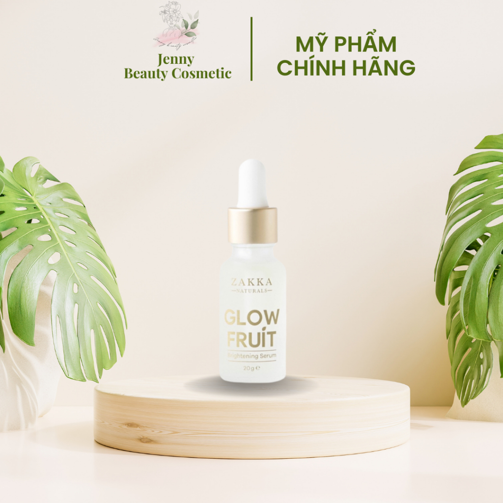 Serum (Tinh Chất) Vitamin C Zakka Naturals Glow Fruit Brightening Trắng Da, Mờ Thâm, Căng Bóng Và Chống Lão Hóa 20g