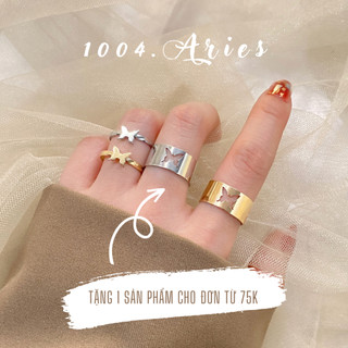 Nhẫn 2 chiếc bạc cá tính phong cách hàn - 1004.ARIES