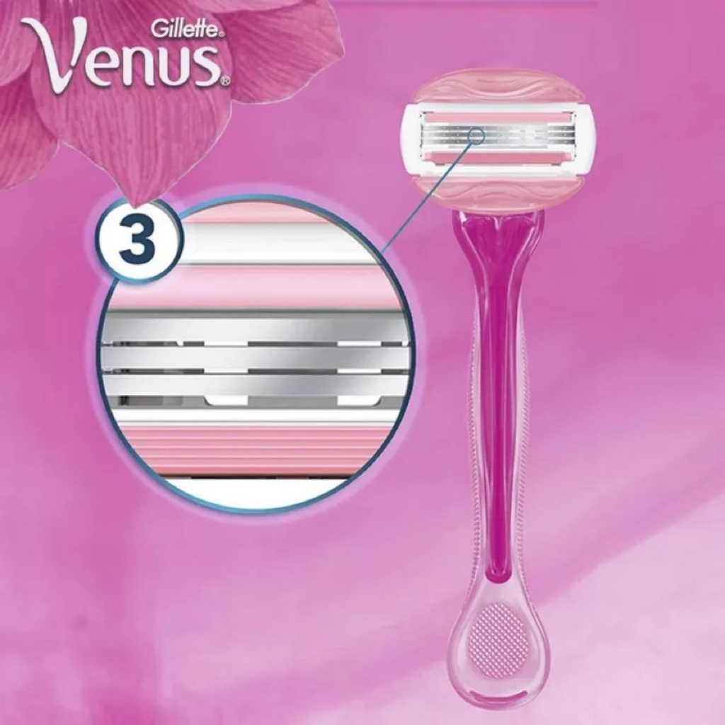 [Có che tên- tách lẻ] Bộ 2 dao cạo cho nữ có đầu bơ gillette Venus comfortglide white tea venus spa 3 blades