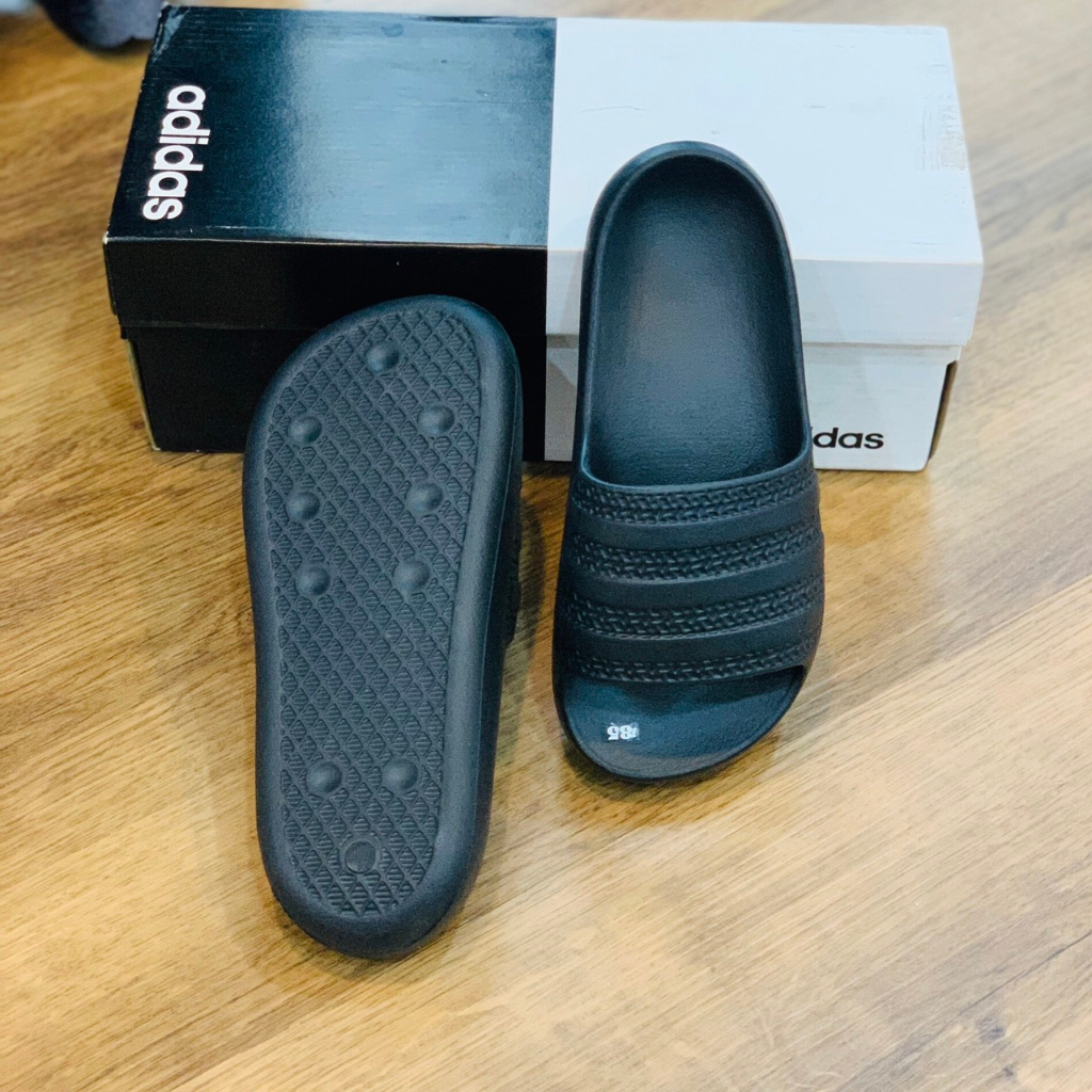 Dép đúc Adilette Ayoon -chọn tăng 1 size- dép đúc nguyên khối ADI AYOON  quai ngang nam nữ siêu êm,đen