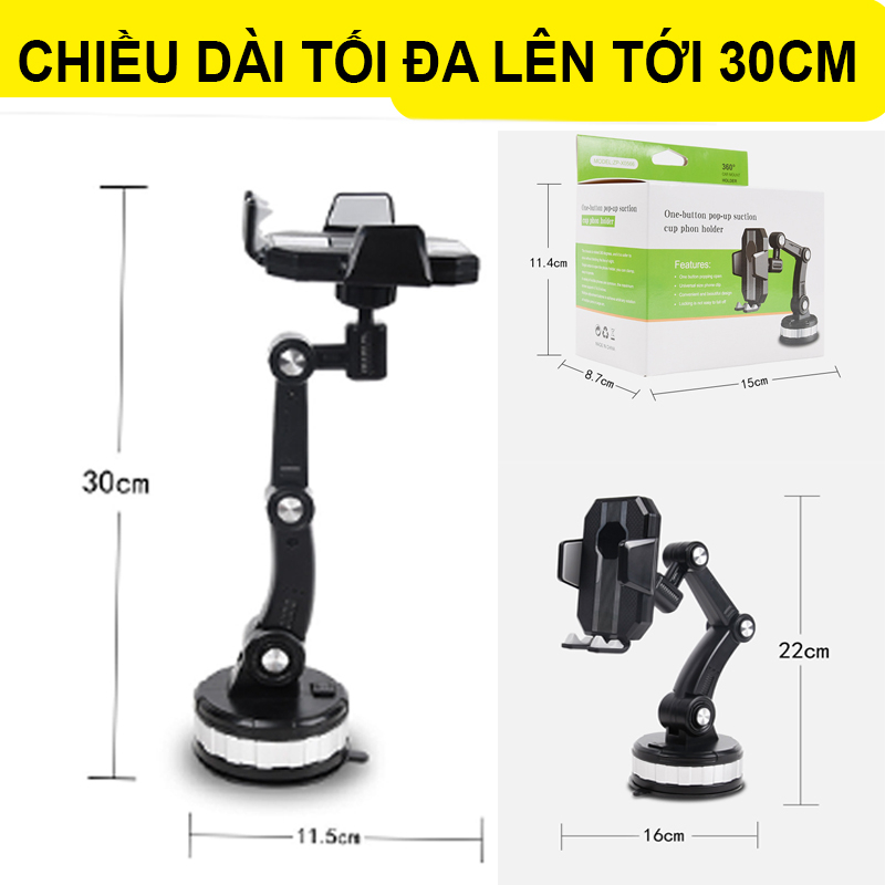 Giá Đỡ Điện Thoại Ô Tô Giá Đỡ Điện Thoại Ô Tô 360 Hút Chân Không Dòng Cao Cấp 3 Khớp Xoay Thông Minh Giúp Lái Xe An Toàn
