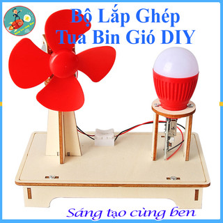 Đồ chơi stem - Bộ lắp ghép Tua Bin Gió, đồ chơi tự làm DIY, steam, stem