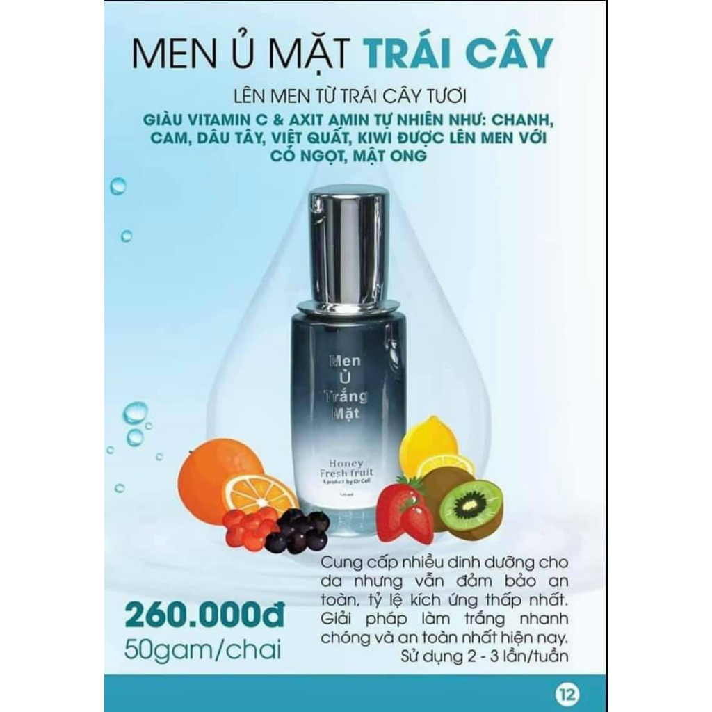 Mặt Nạ- Men ủ Trắng Mặt Dr Cell 50ml - Trắng Da Mềm Mịn Nhả Nắng Dịu Da
