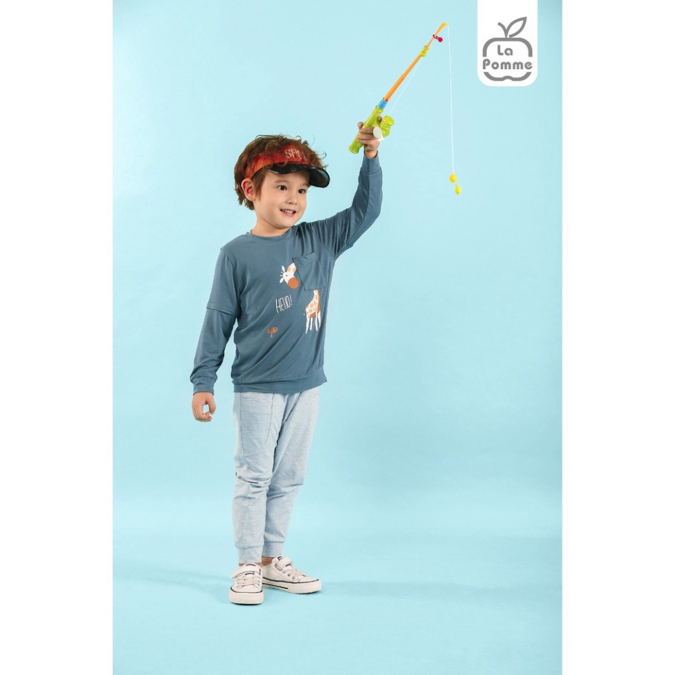 9-12M Bộ quần áo dài tay hươu cao cổ và chim cho bé LA POMME SL192