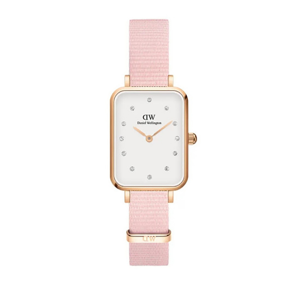 Đồng hồ Nữ Daniel Wellington Quadro Lumine Pressed Piano Dây Da 20x26mm Full Box Hàng Chính Hãng
