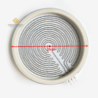 Mâm nhiệt bếp hồng ngoại 20cm 2200W 2 vòng nhiệt (3 chân cắm)