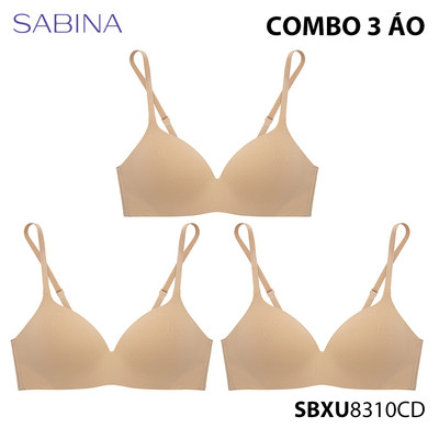 Combo 3 Áo Lót Không Gọng Không Viền May Mút Mỏng Màu Trơn Thời Trang Pretty Perfect By Sabina SBXU8310 (Giống NBU23006)