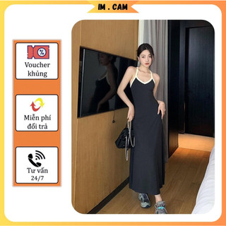Đầm maxi dáng ôm màu tương phản thơi trang mùa hè 2023