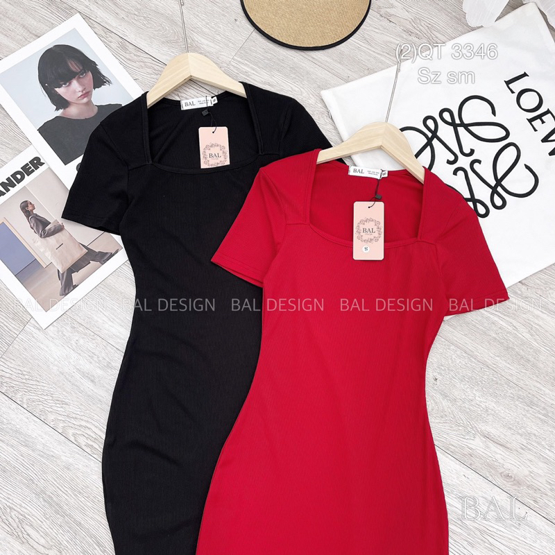 ĐẦM BODY DÀI THUN GÂN TĂM CỔ U THSTOREE